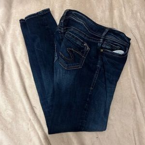 Silver Skinny Jeans. Size 29x31